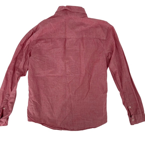 Abercrombie Kids Boys Button Down Shirt Red Size 13/14 Long Sleeve Casual - Picture 5 of 5